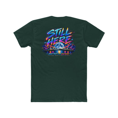 Still Here Tee — Inspirational Moon & Mountain Graphic T-Shirt