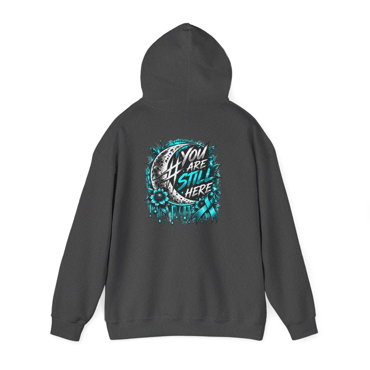 You Are Still Here | Teal Moon Hoodie