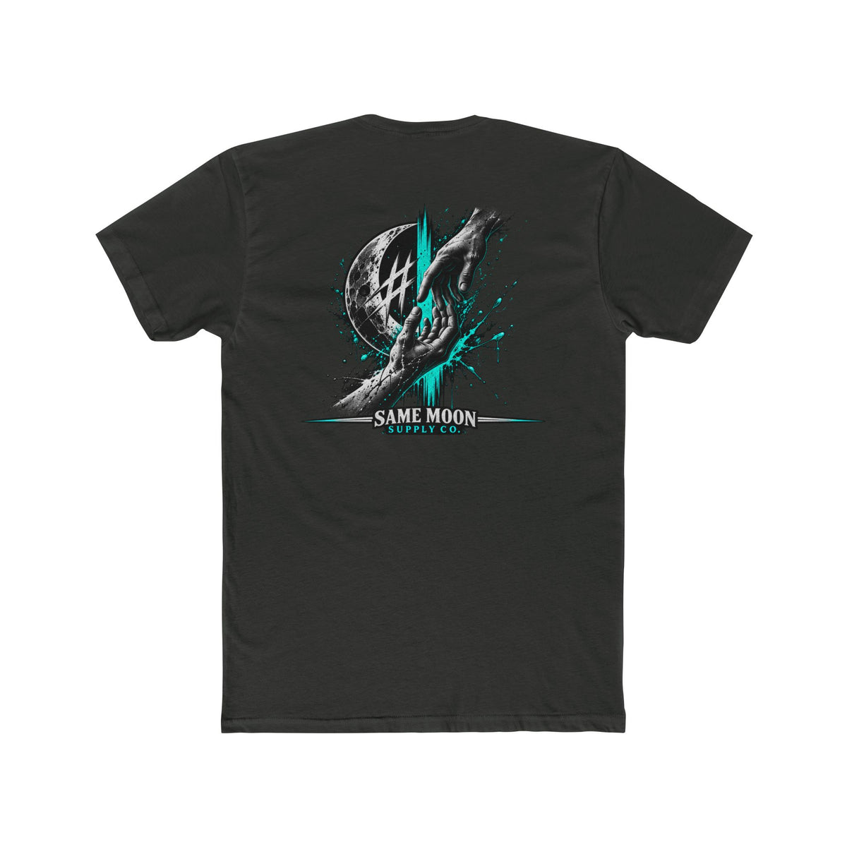 Falling Brother | Teal Moon Graphic T-Shirt