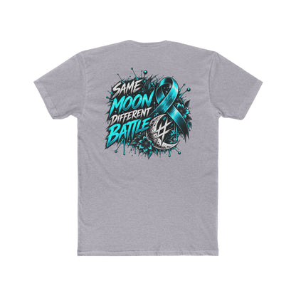 Same Moon, Different Battles | Teal Moon Graphic T-Shirt