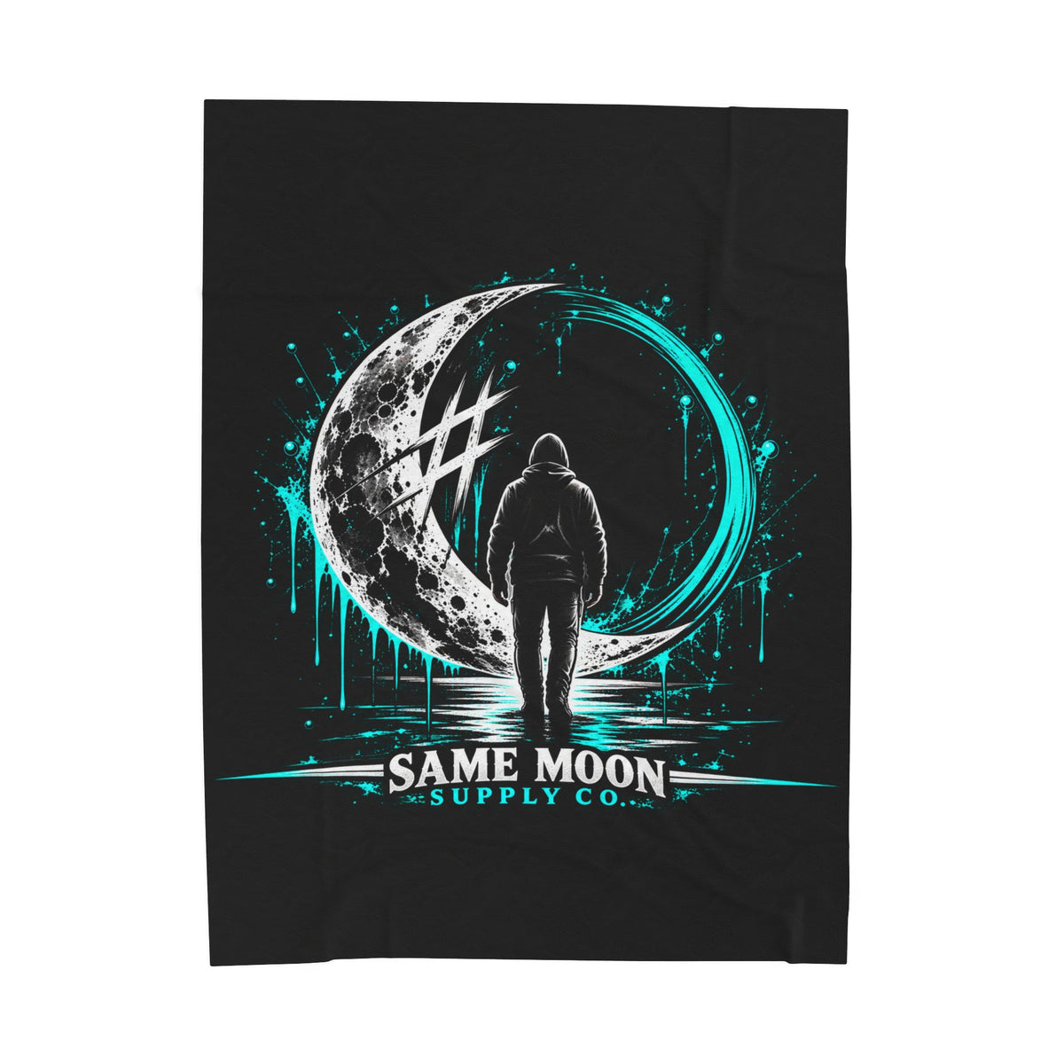 Same Moon Supply Keep Going Silhoutte Velveteen Plush Blanket