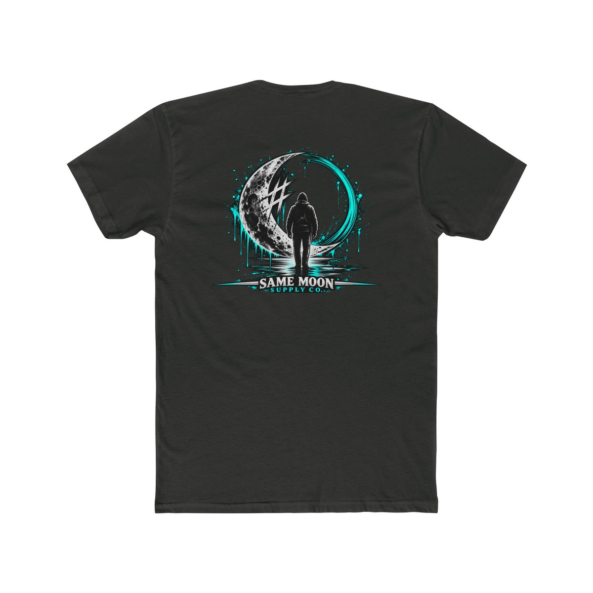 Moving Ahead | Teal Moon Graphic T-Shirt