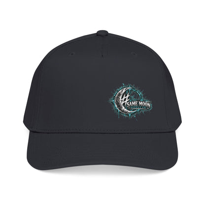 Same Moon Supply Teal Design Black Baseball Cap