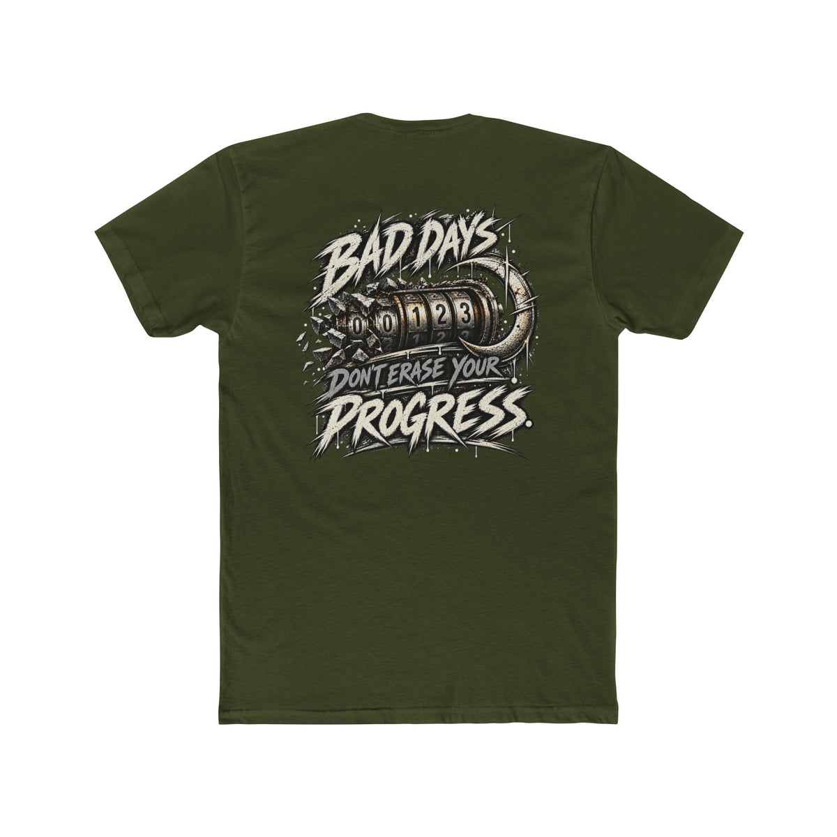 Bad Days Do Not Reset Your Progress | Teal Moon Graphic T-Shirt