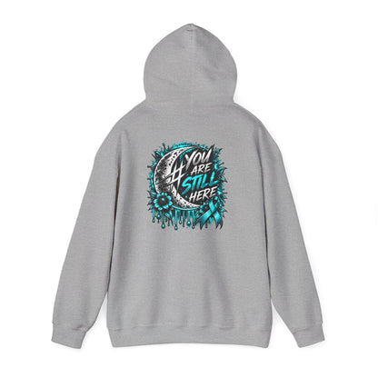 You Are Still Here | Teal Moon Hoodie