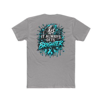 It Always Gets Brighter | Teal Moon Graphic T-Shirt