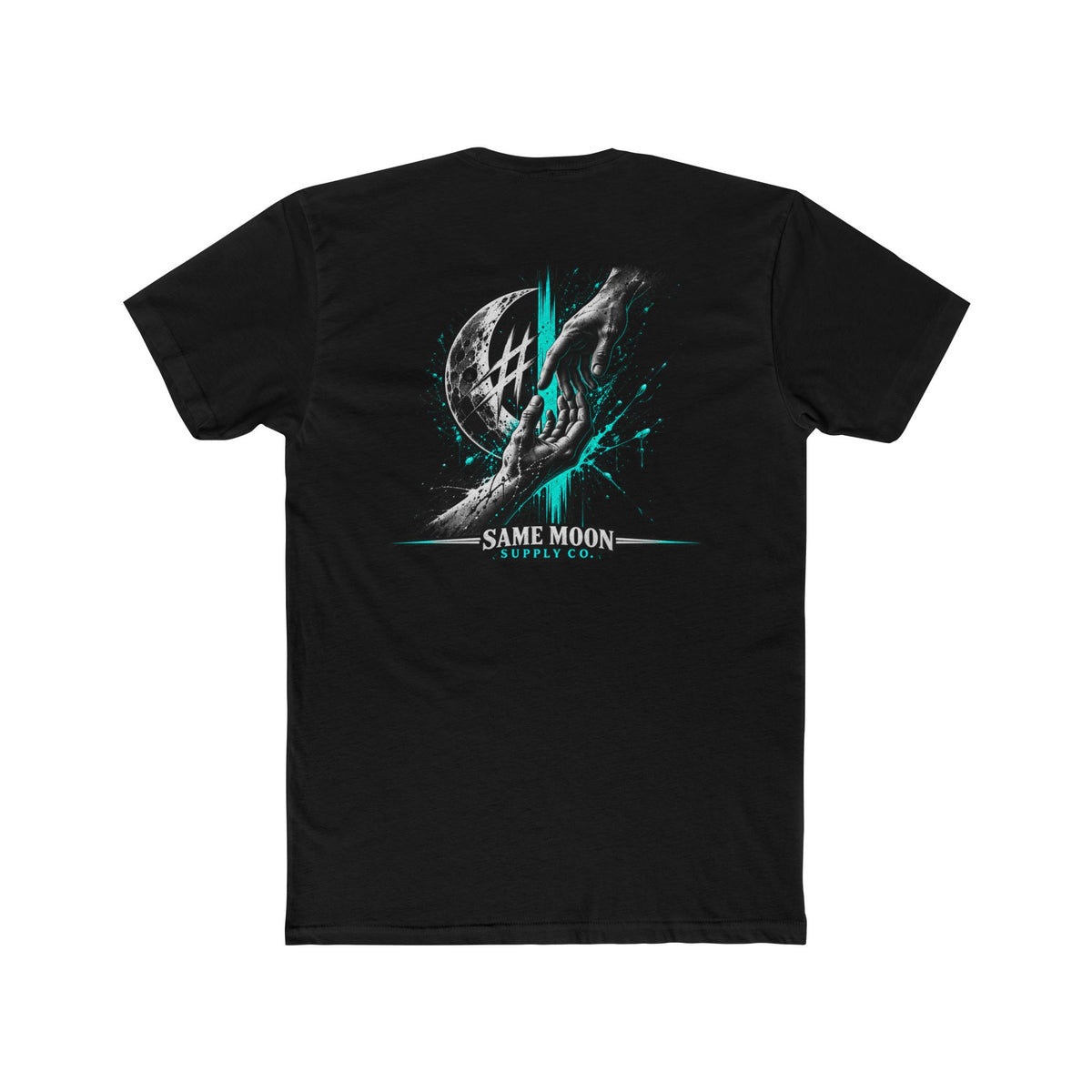 Falling Brother | Teal Moon Graphic T-Shirt