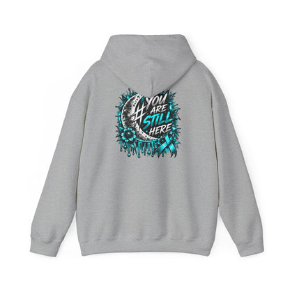 You Are Still Here | Teal Moon Hoodie