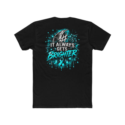 It Always Gets Brighter | Teal Moon Graphic T-Shirt