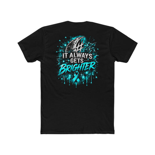It Always Gets Brighter | Teal Moon Graphic T-Shirt