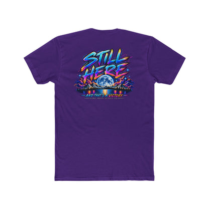 Still Here Tee — Inspirational Moon & Mountain Graphic T-Shirt