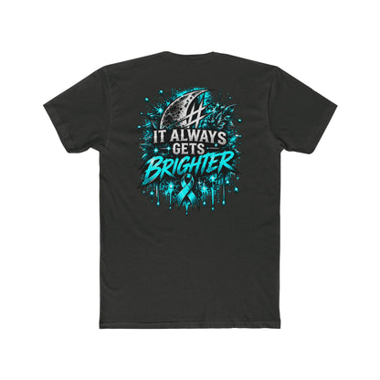 It Always Gets Brighter | Teal Moon Graphic T-Shirt