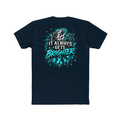 It Always Gets Brighter | Teal Moon Graphic T-Shirt