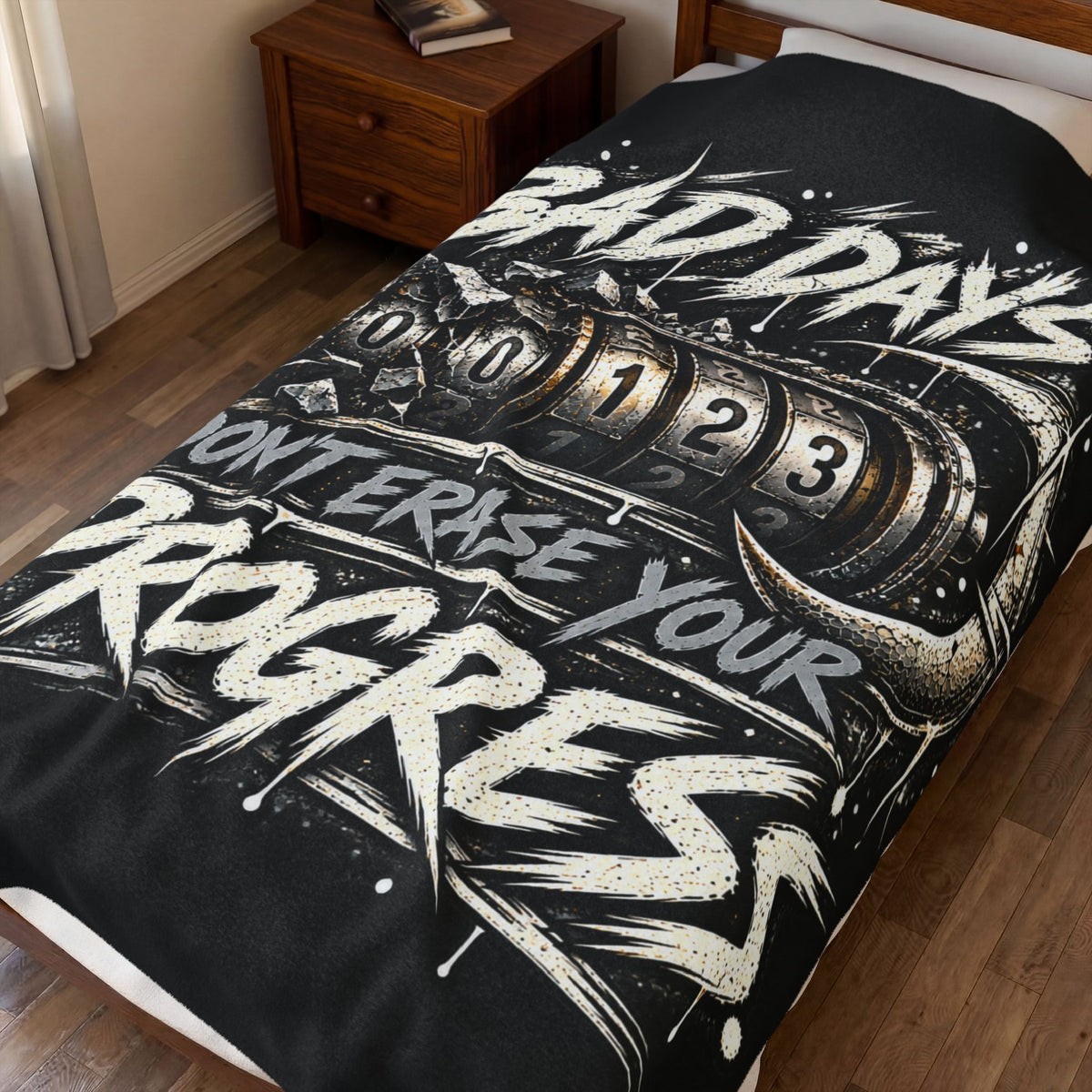 Bad Days Don’t Erase Your Progress  Velveteen Plush Blanket
