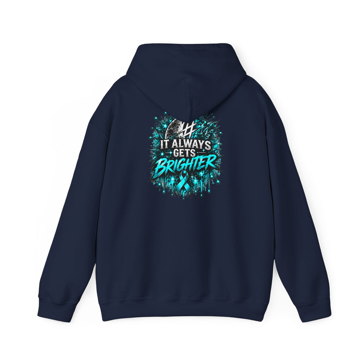 It Always Gets Brighter | Teal Moon Hoodie
