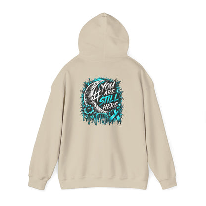 You Are Still Here | Teal Moon Hoodie