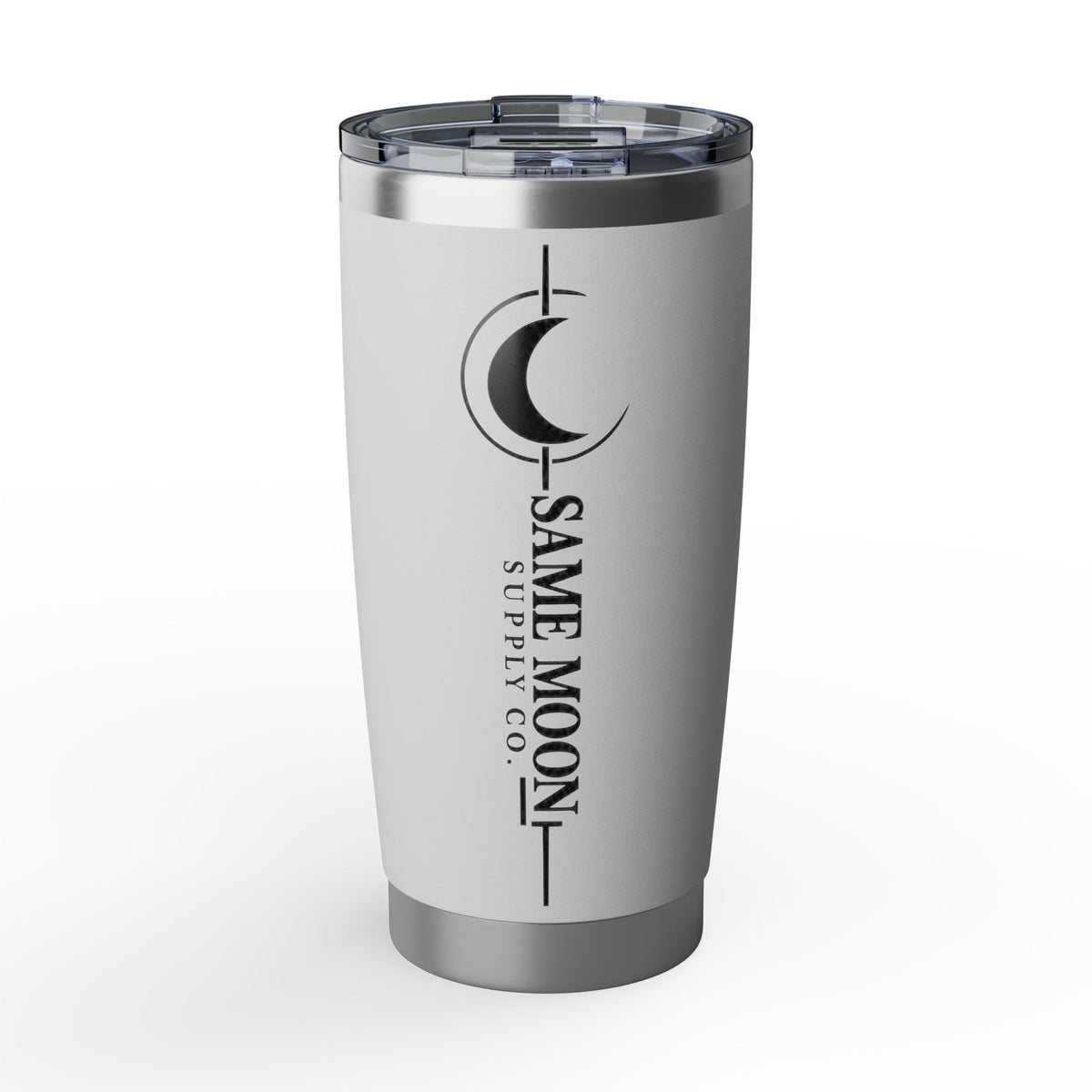 Same Moon Supply Co. Signature 20oz Tumbler — Silver & White