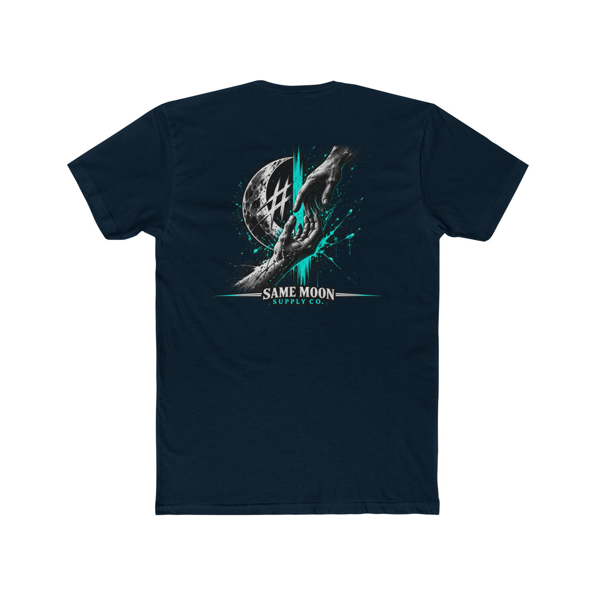 Falling Brother | Teal Moon Graphic T-Shirt