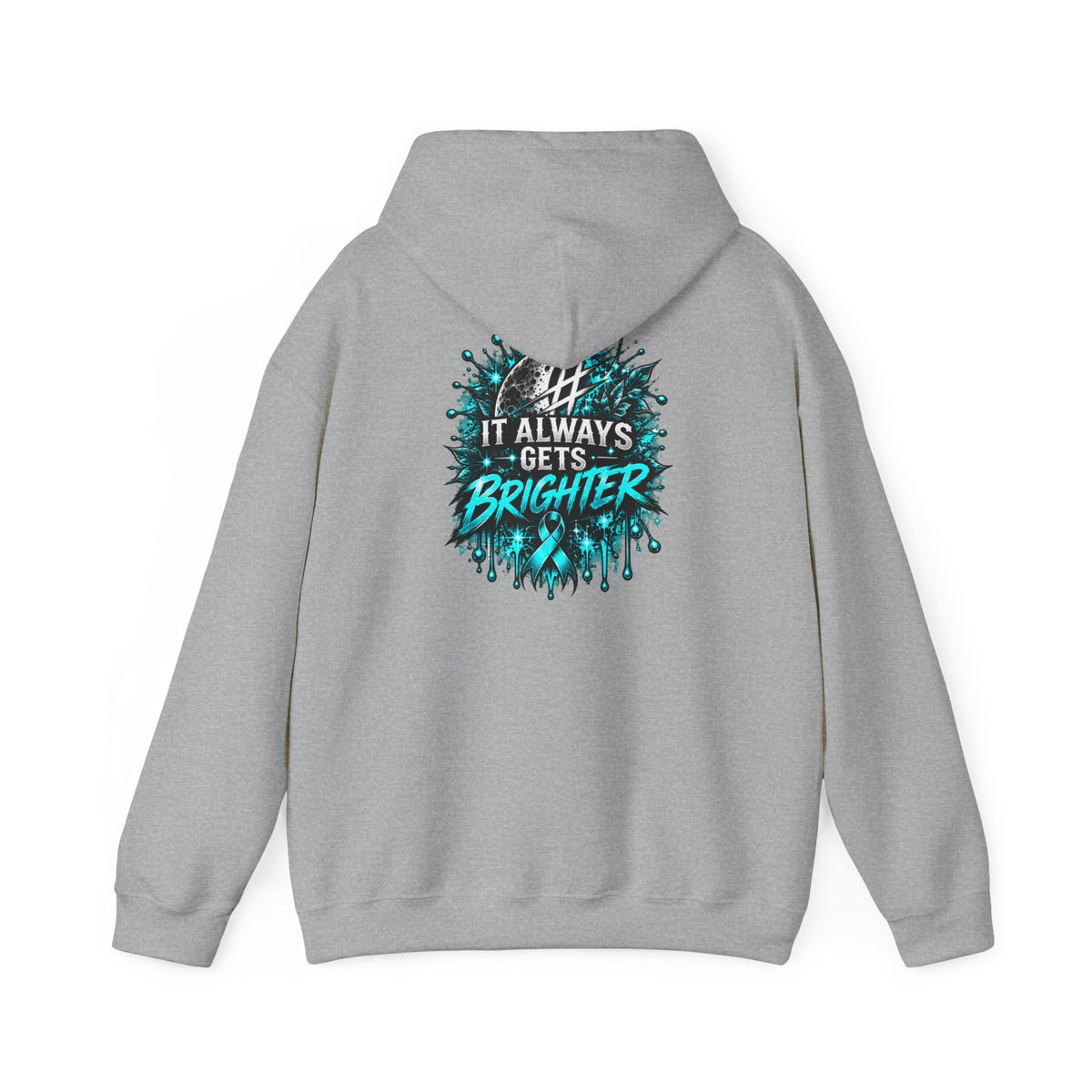 It Always Gets Brighter | Teal Moon Hoodie