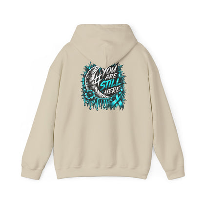 You Are Still Here | Teal Moon Hoodie