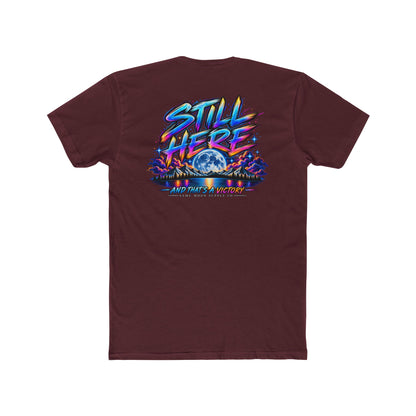 Still Here Tee — Inspirational Moon & Mountain Graphic T-Shirt