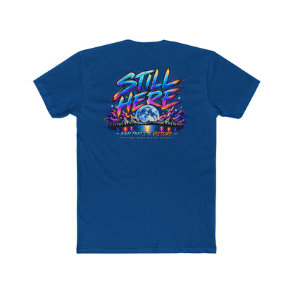 Still Here Tee — Inspirational Moon & Mountain Graphic T-Shirt