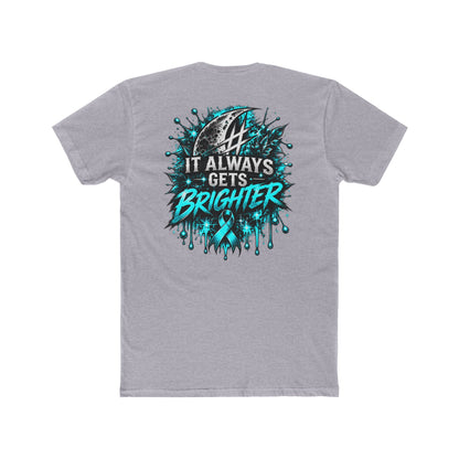 It Always Gets Brighter | Teal Moon Graphic T-Shirt