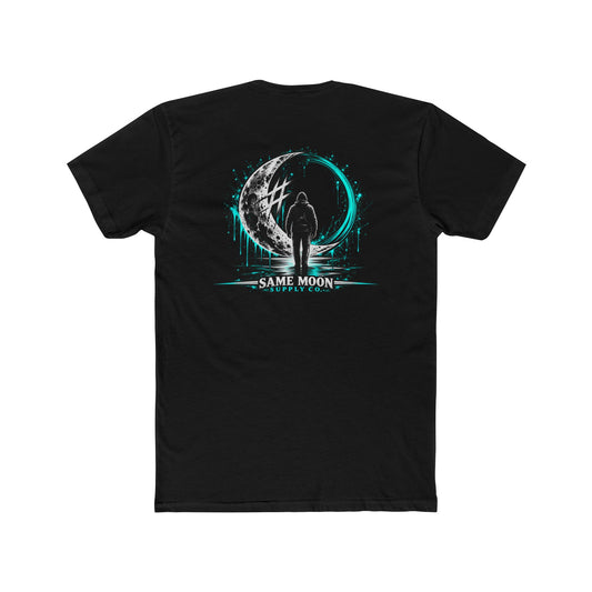 Moving Ahead | Teal Moon Graphic T-Shirt